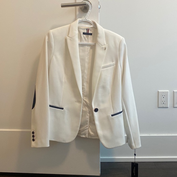 Tommy Hilfiger Fitter Cream Blazer - Picture 1 of 5